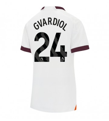 Maillot de foot Manchester City Josko Gvardiol #24 Extérieur Femmes 2023-24 Manches Courte
